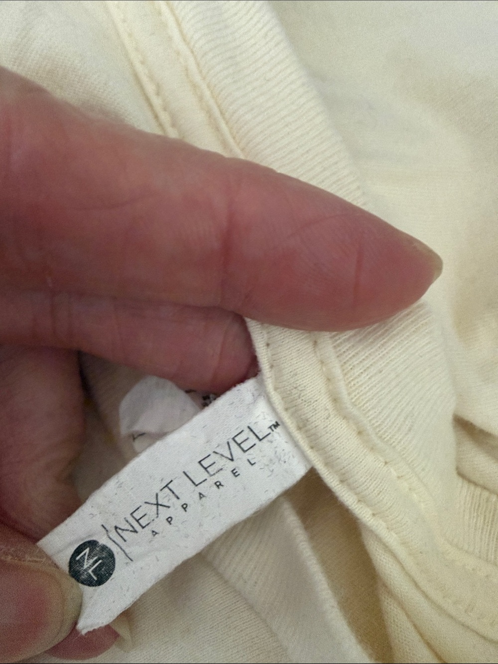 Next Level Apparel Cream 'BLESSED' Graphic Tee - Picture 4 of 5